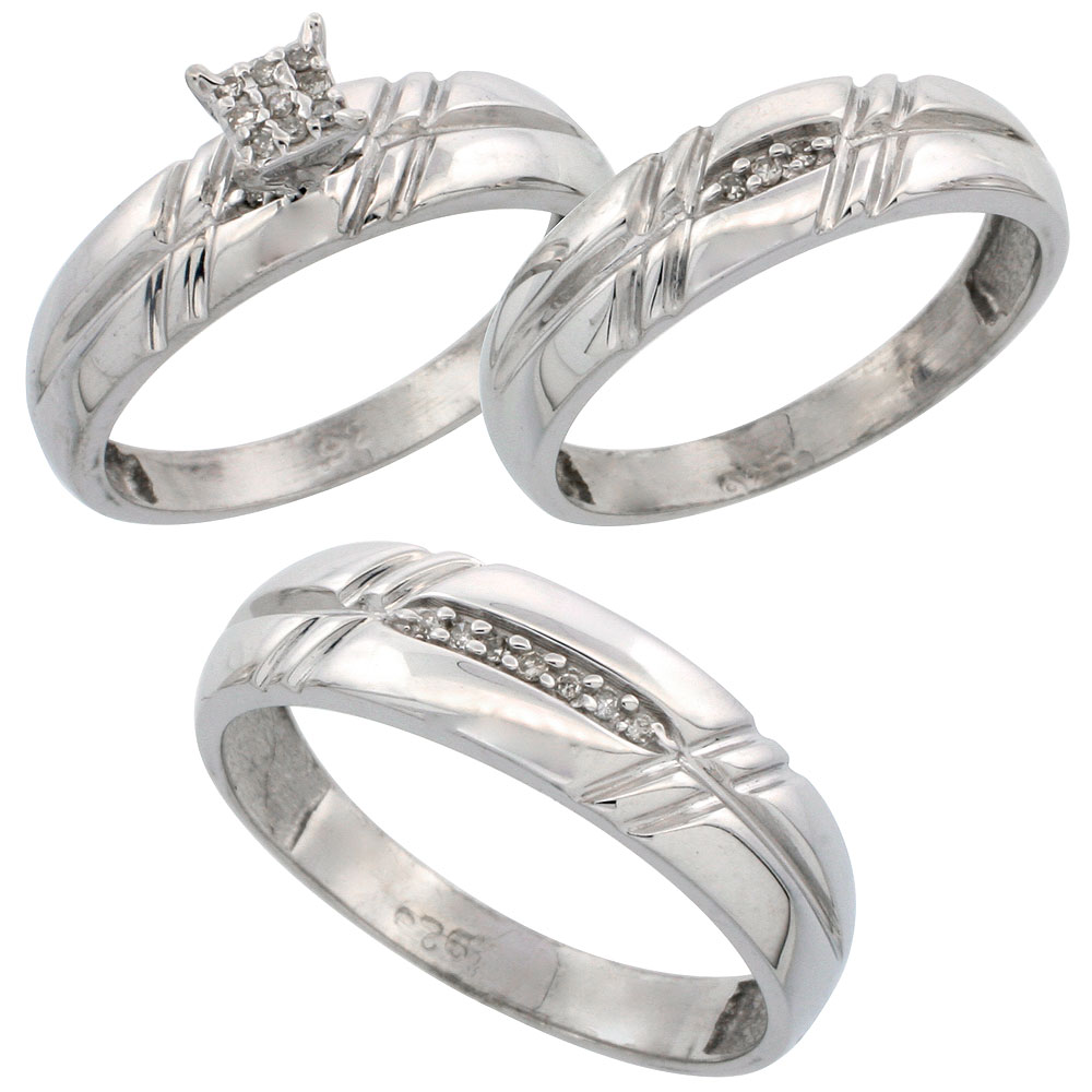 wedding ring sets trio