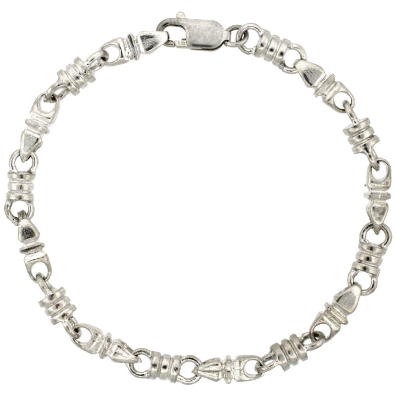 Sterling Silver Heavy Bullet Chain (Available in Different Lengths), 1/4 in. (6.5 mm) wide