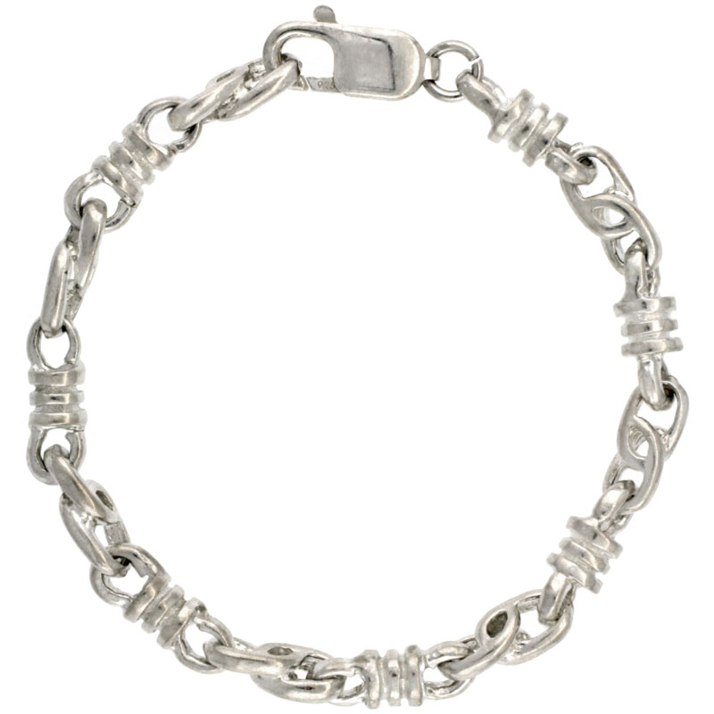 Sterling Silver Bullet Chain (Available in Different Lengths), 1/4 in. (6 mm) wide