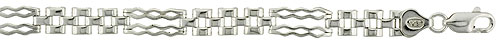 Sterling Silver Rolex Link Bracelet (Available in 7 in. & 8 in.), 1/4 in. (7 mm) wide