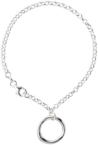 Sterling Silver Circle of Life Bracelet, 7 1/4 inch long