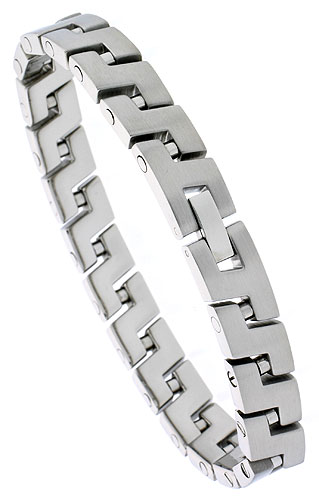 Stainless Steel S Link Bracelet For Men , 8 inch long