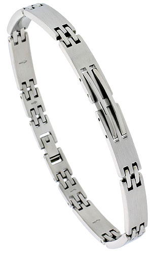 Stainless Steel Bracelet For Men 5/16 inch wide, 8 1/2 inch long