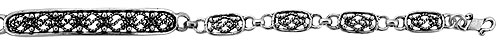 Sterling Silver Oxidized Filigree Bracelet