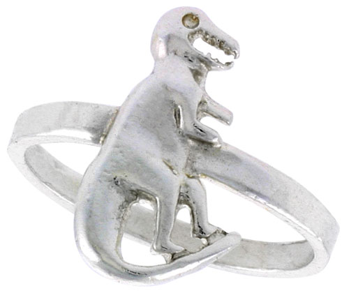 Sterling Silver T Rex Dinosaur Ring Dinosaur Ring 5/8 inch wide, sizes 6 - 9