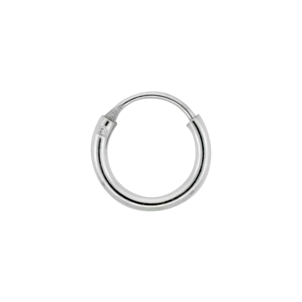Endless Hoops 10 Pairs Sterling Silver Y Endless Hoop Earrings For Cartilage Nose And Lips 5