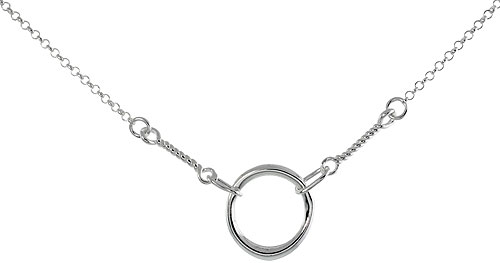 Sterling Silver Circle of Life Necklace, 16 inches