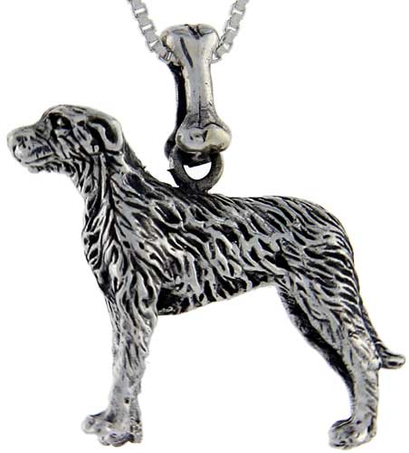Sterling Silver Irish Wolfhound Dog Pendant ?