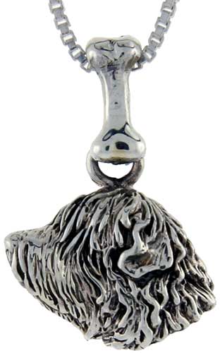 Sterling Silver Soft Coated Weather Terrier Dog Pendant ?