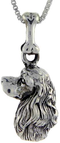 Sterling Silver American Cocker Dog Pendant ?