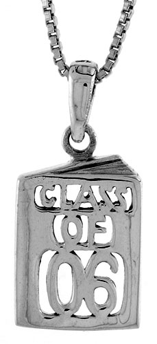 Sterling Silver Class of 2006 Pendant, 5/8 inch 