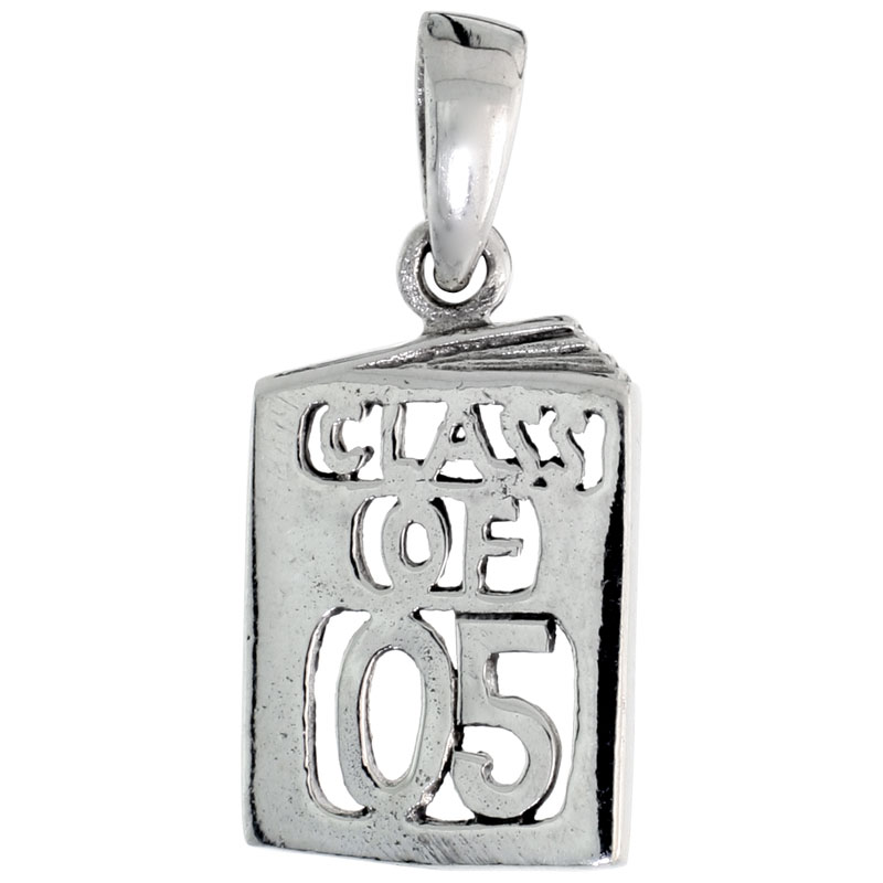 Sterling Silver Class of 2005 Pendant, 5/8 inch 