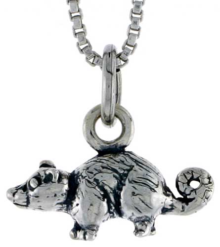 Sterling Silver Mouse Charm, 1/2 inch wide