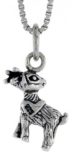 Sterling Silver Fawn (Young Deer) Charm, 1/2 inch tall