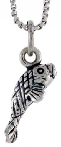 Sterling Silver Manatee Charm, 1/2 inch tall