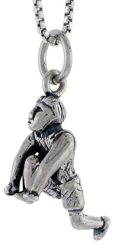 Sterling Silver Runner Charm, 3/4 inch tall