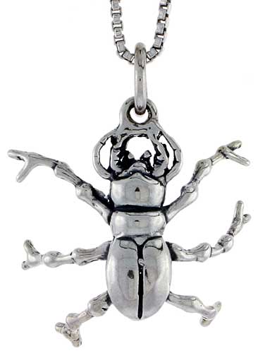Sterling Silver Bug Charm, 3/4 inch tall