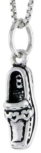 Sterling Silver Shoe Charm, 5/8 inch tall