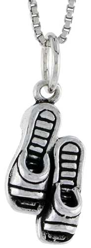 Sterling Silver Sandal Charm, 3/4 inch tall
