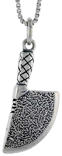 Sterling Silver Butcher's Knife Charm, 7/8 inch tall