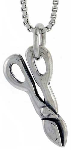 Sterling Silver Metal Shears Charm, 5/8 inch tall