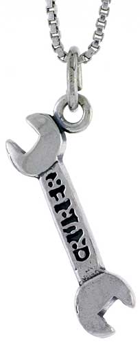 Sterling Silver Wrench Charm, 3/4 inch tall
