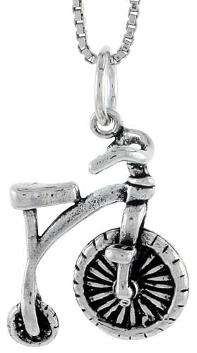 Sterling Silver High-Step Bicycle Charm, 3/4 inch tall
