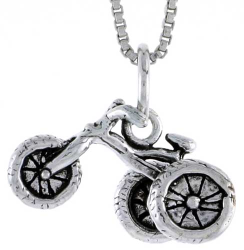 Sterling Silver Tricycle Charm, 3/8 inch tall
