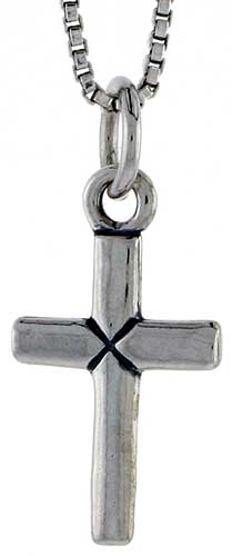 Sterling Silver Cross Charm, 5/8 inch tall
