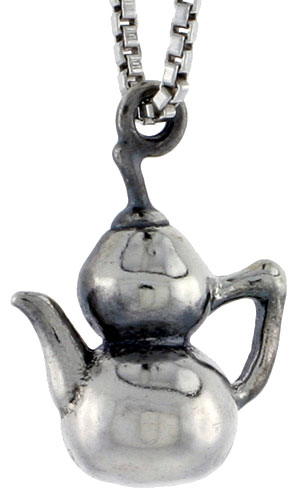 Sterling Silver Tea Pot Charm, 1/2 inch tall
