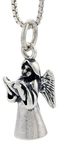 Sterling Silver Angel Charm, 3/4 inch tall