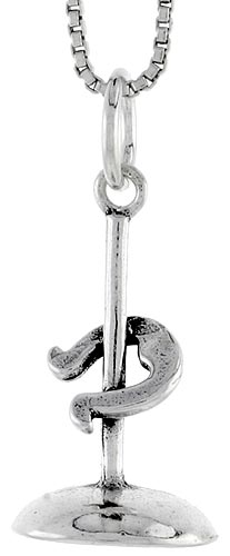 Sterling Silver Horseshoes Game Charm, 3/4 inch tall