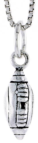 Sterling Silver Football Charm, 1/2 inch tall