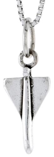 Sterling Silver Jet Plane Charm, 5/8 inch tall
