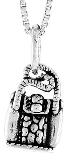 Sterling Silver Shoulder Bag Charm, 1/2 inch tall