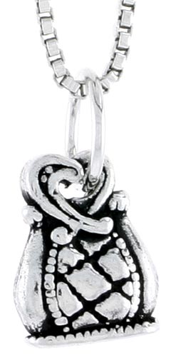 Sterling Silver Bag Charm, 1/2 inch tall