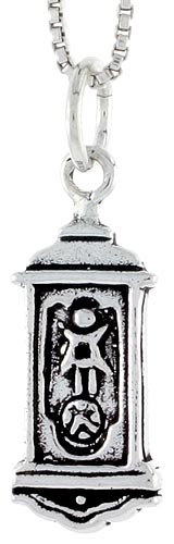 Sterling Silver Grandfather Clock Charm, 3/4 inch tall