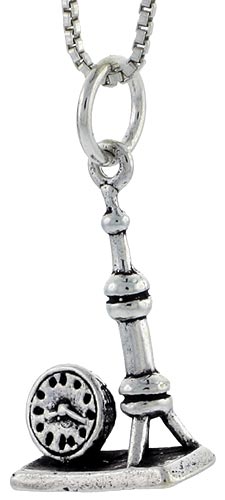 Sterling Silver Chess Game Charm, 3/4 inch tall
