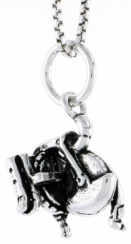 Sterling Silver Miter Saw Charm, 1/2 inch tall