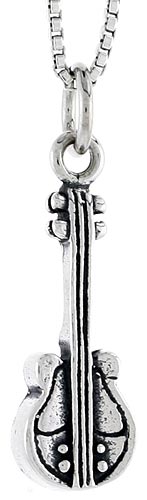 Sterling Silver Violin Charm, 3/4 inch tall
