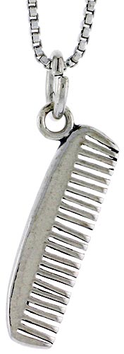 Sterling Silver Hair Comb Charm, 3/4 inch tall