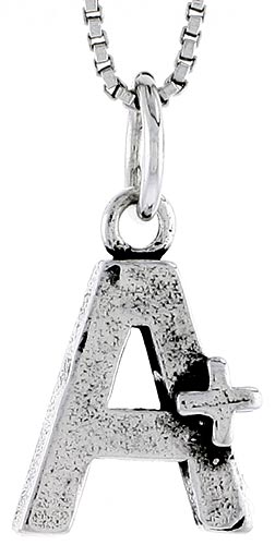 Sterling Silver A+ Charm, 1/2 inch tall