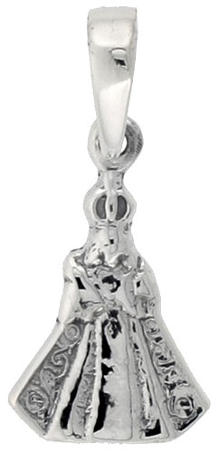 Sterling Silver Infant Jesus of Prague Charm, 3/4 inch tall
