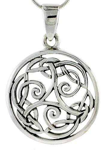 Sterling Silver Celtic Knot Charm, 1 1/16 inch 