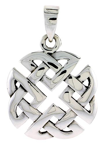 Sterling Silver Celtic Knot Charm, 1 inch 