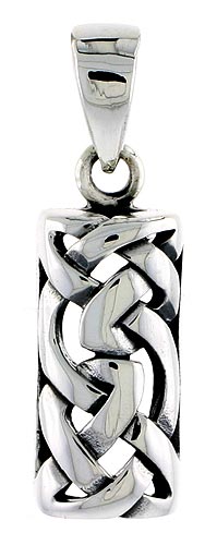 Sterling Silver Celtic Knot Charm, 7/8 inch 
