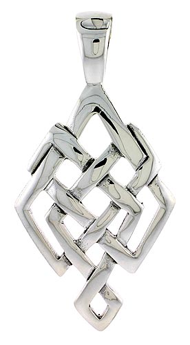 Sterling Silver Celtic Knot Charm, 1 5/8 inch 