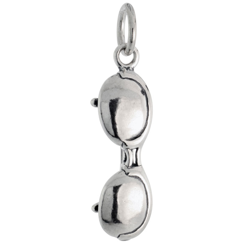 Sterling Silver Sunglasses Charm, 7/8 inch tall