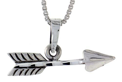 Sterling Silver Arrow Pendant, 1 inch tall