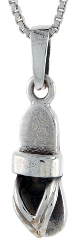 Sterling Silver Slippers Pendant, 5/8 inch tall